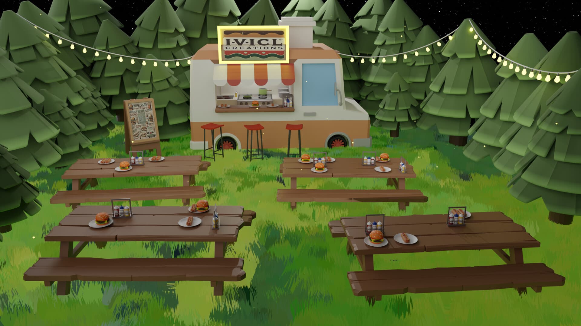Low Poly Food Truck — imagen 1